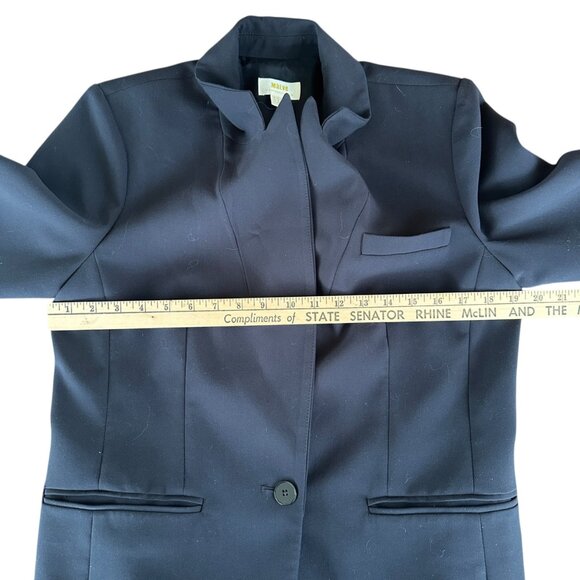 Maeve by Anthropolgie Lazar Roll Sleeve Blazer Black Women's Size 10 Career Chic - Picture 9 of 15